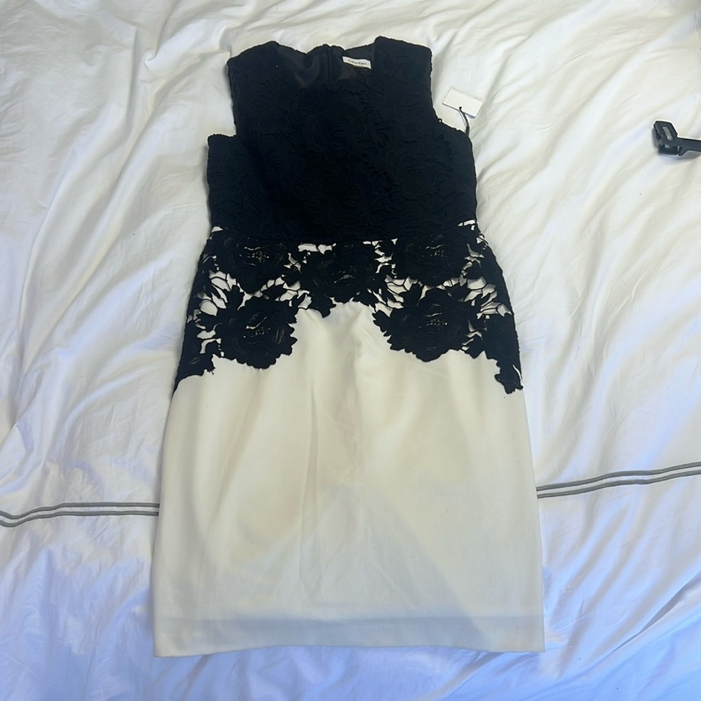 Women’s Calvin Klein Dress, Size 12, Black and White